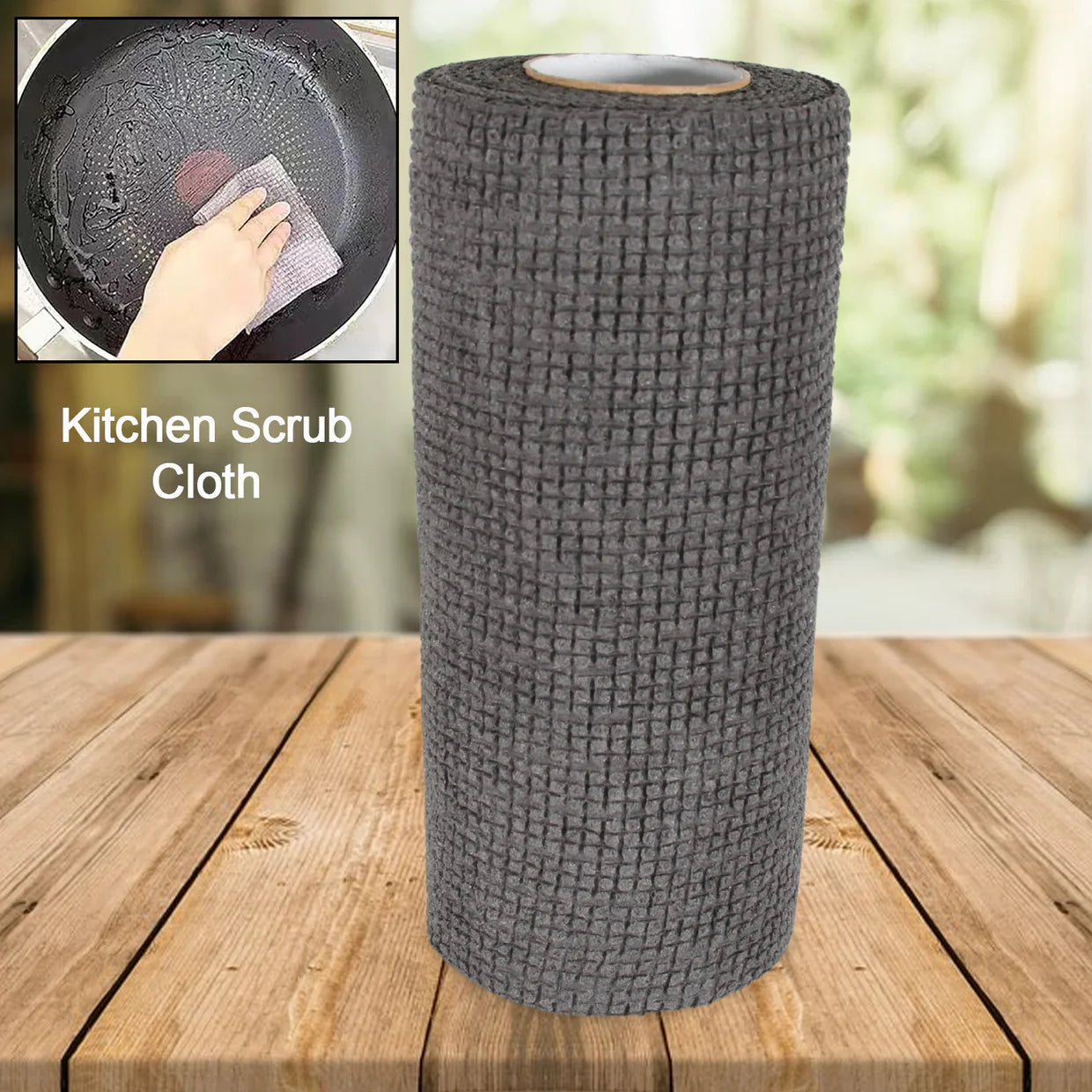 Happyclick Durable Microfiber Kitchen Scrub Cloth (20×22cm, 1 Pc) - HappyClick