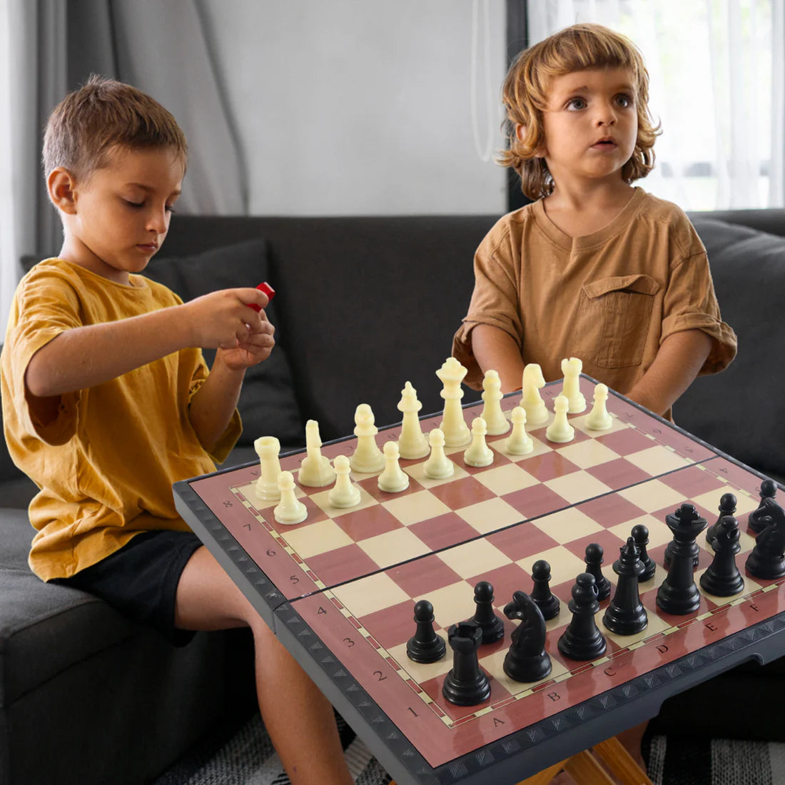 HappyClick Foldable Magnetic Chess Board - Travel Friendly 24x24 cm