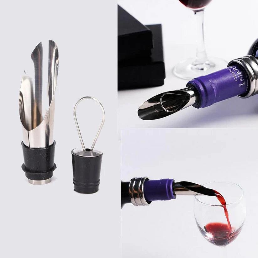 Happyclick Premium Wine Bottle Shape Bar Accessory Gift Set - HappyClick