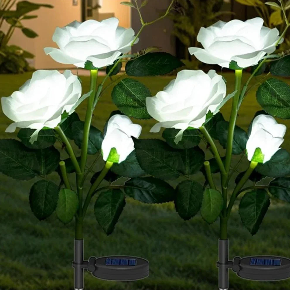 Happyclick Solar Powered Decorative Garden Flower Lights Set of 2 - HappyClick