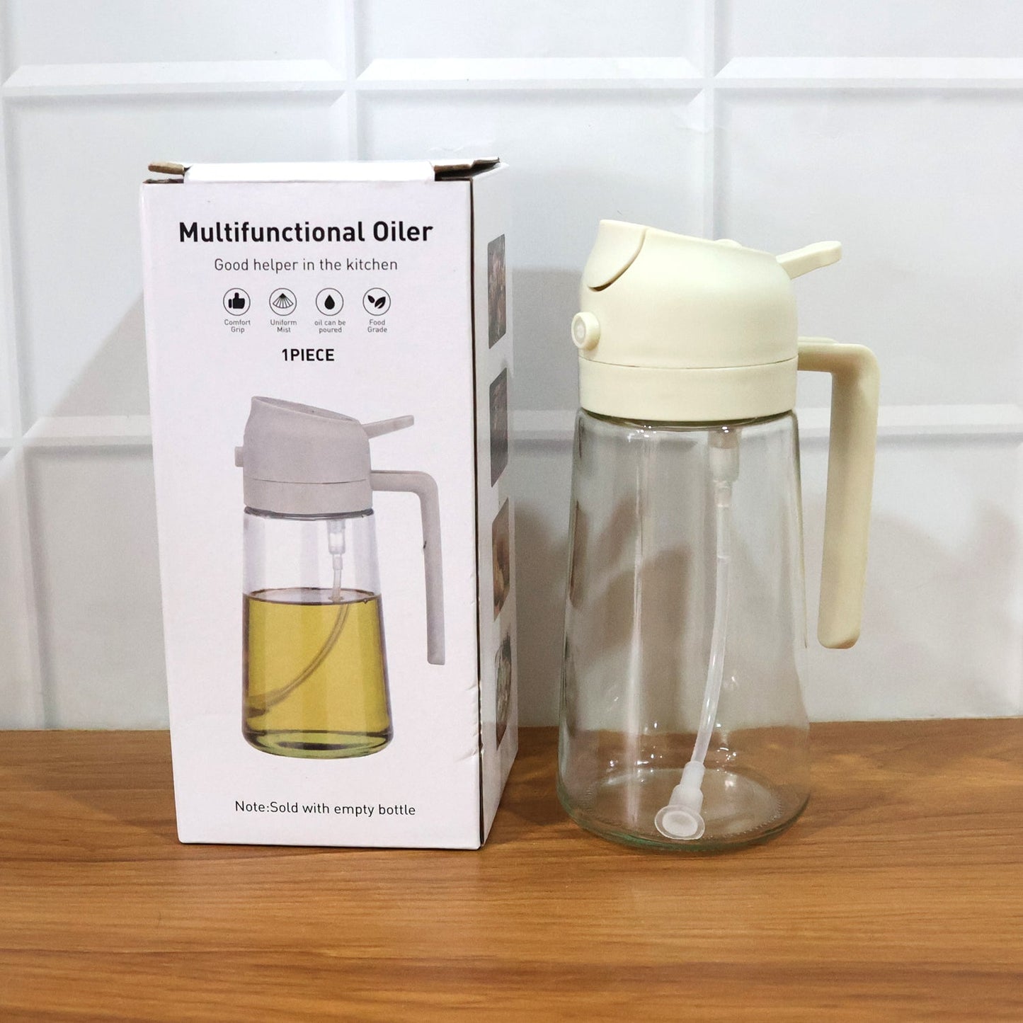Oil dispenser bottle designed for precise pouring