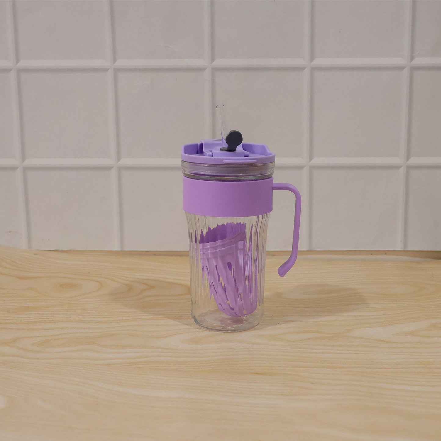 Set of reusable glass straws, ideal for various cold drinks.