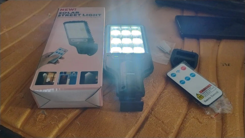 Happyclick High-Power Solar LED Street Light with Motion Sensor & Remote Control - HappyClick