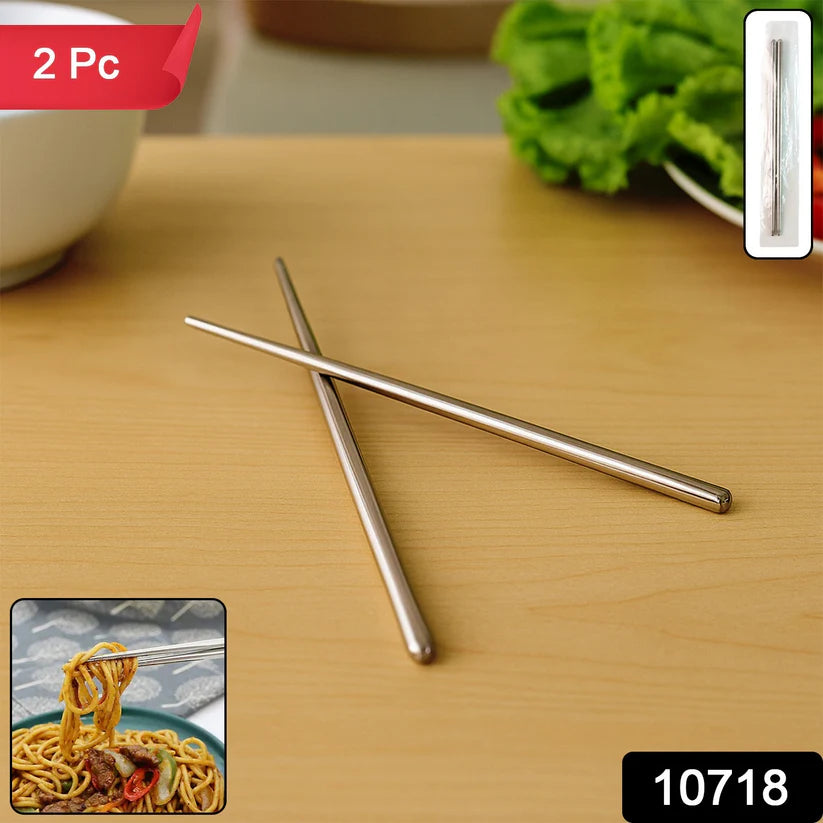 Happyclick Premium Stainless Steel Reusable Chopsticks (2 Pc) - HappyClick