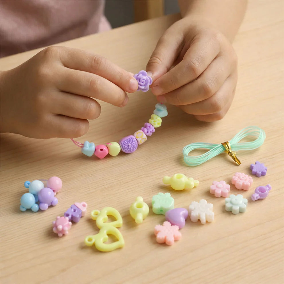 HappyclickDIY Kids Creative Beads Jewellery Making Kit (1 Set) - HappyClick