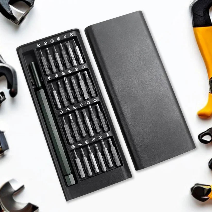 Precision screwdriver set
24-in-1 screwdriver kit
Magnetic screwdriver tools
Aluminium screwdriver set
Mobile repair tool kit
Watch and electronics screwdriver
Mini screwdriver set for gadgets
DIY repair tool kit
Screwdriver set with magnetic tips
Laptop and phone repair too
