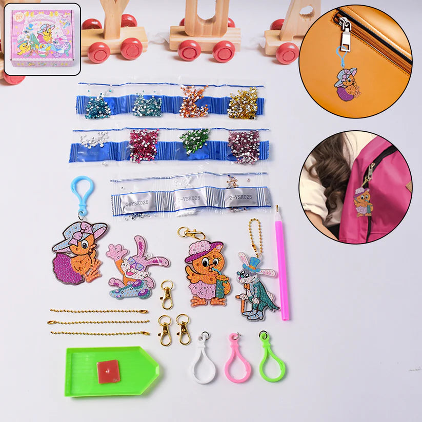 Cartoon painting keychain kit
DIY keychain craft set
Keychain painting kit for kids
Art and craft kit for children
Paint your own keychain
Keychain making set
Craft activity for kids
Creative DIY kit
Kids keychain coloring set
Cartoon keychain art kit