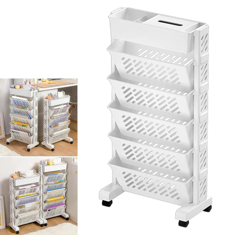Rolling Storage Rack , Organizer Rack , Office File Rack , Study Table Side Rack , Home Storage Solution , Storage Cart with Wheels , Sliding Drawer Rack