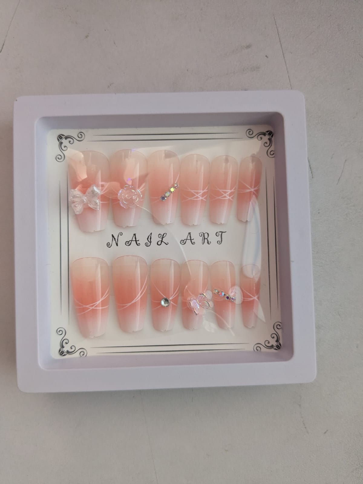 false nail sticker kit, quick wear nail stickers, stick-on nails, instant manicure kit, glue-free false nails, easy nail art stickers, press-on nail stickers, peel and stick nails, self-adhesive nails, DIY nail sticker kit