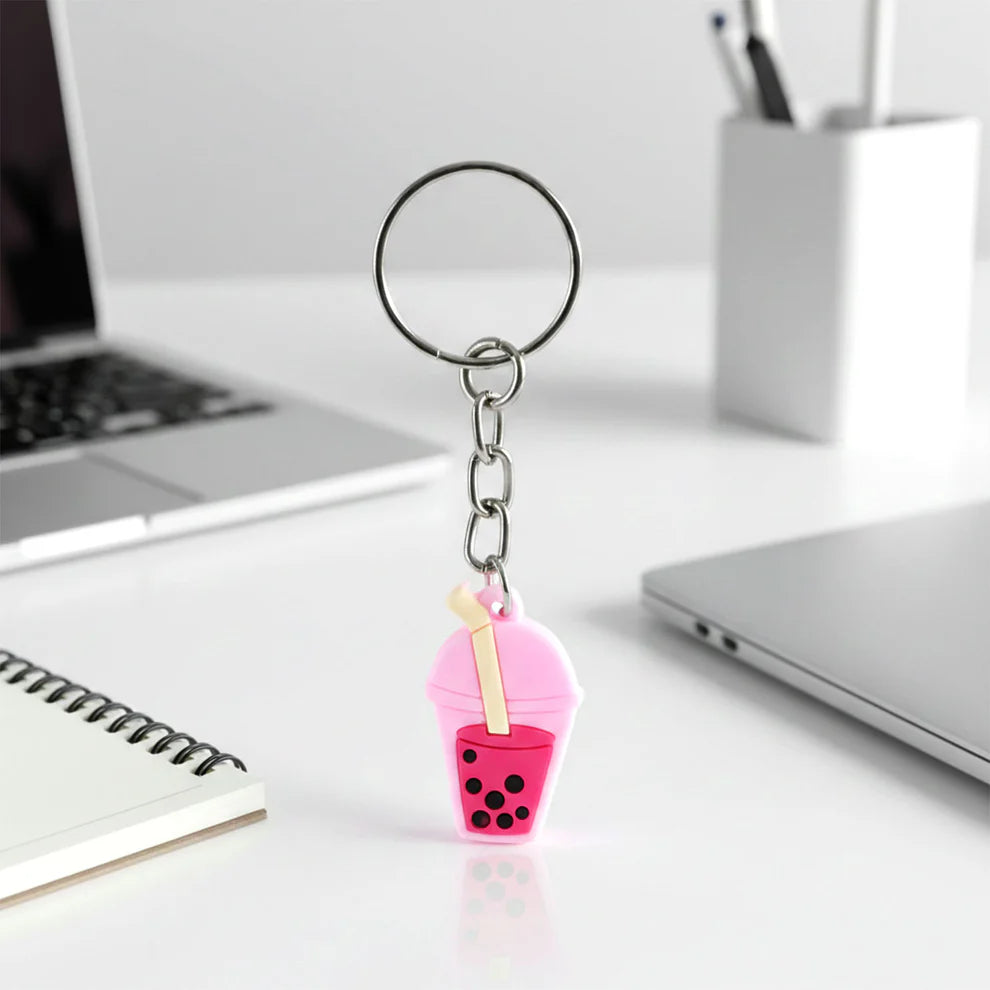 Happyclick Cute Bubble Tea Cartoon Keychain (1 Pc) - HappyClick