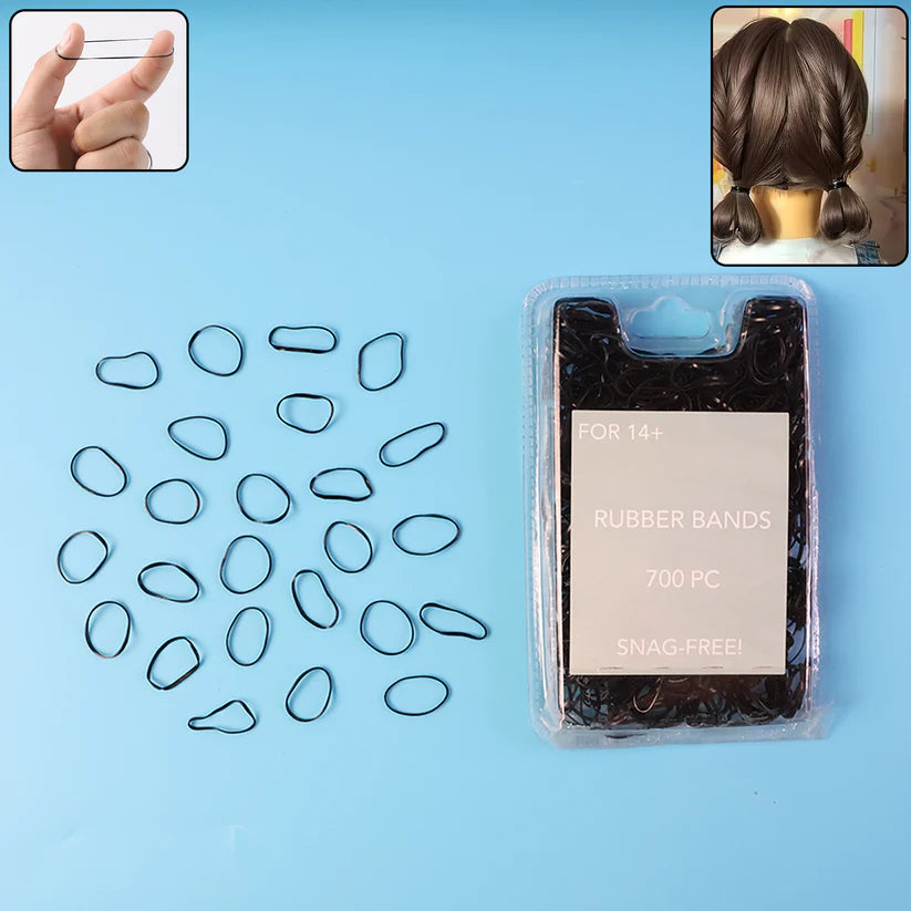 Happyclick Mini Rubber Bands for Hair Styling (700 Pc) - HappyClick