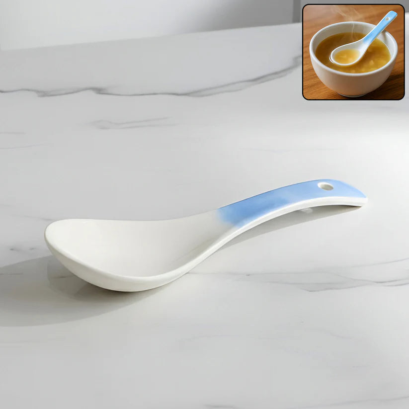Happyclick Premium Ceramic Serving Spoon (14 cm, 1 Pc) - HappyClick