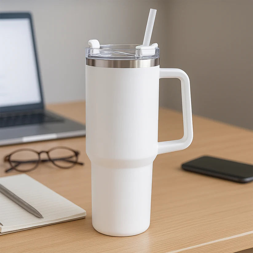 Happyclick Premium Stainless Steel Vacuum Insulated Travel Mug Tumbler (890ML / 1 Pc / Mix Color) - HappyClick