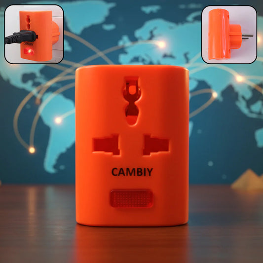 HappyClick 3 Slot Multi Pin Universal Plug Adapter (1 Pc) - HappyClick