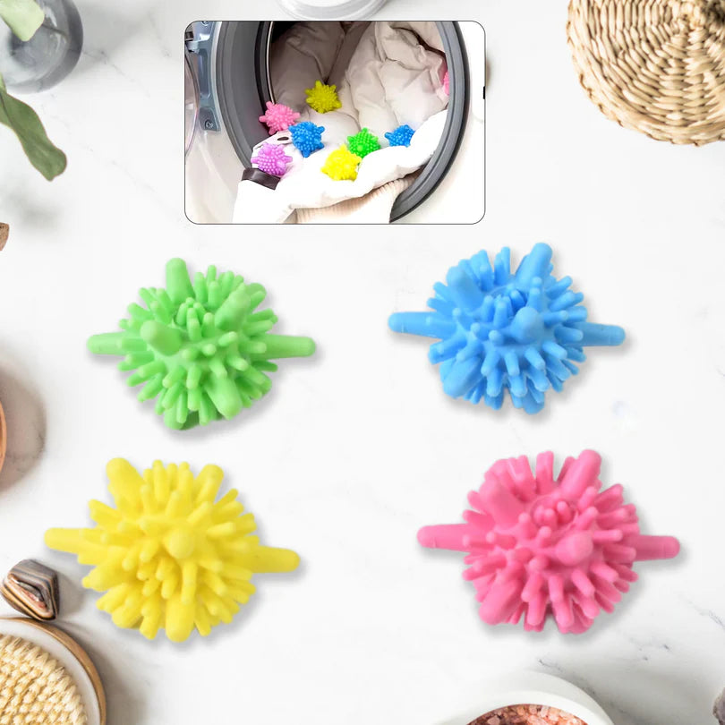 Happyclick Soft Star Washing Machine, Laundry Dryer Balls Laundry Ball (4 Pcs / Multi Color) - HappyClick
