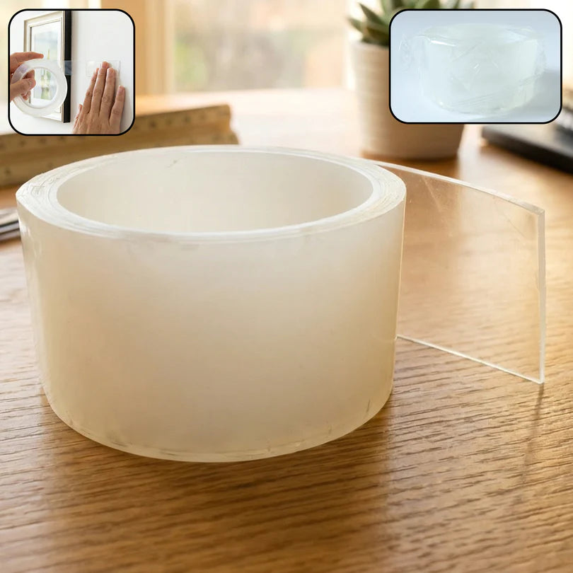 Happyclick Transparent Nano Magic Double Sided Adhesive Tape (95 × 50 mm, 1 Pc) - HappyClick