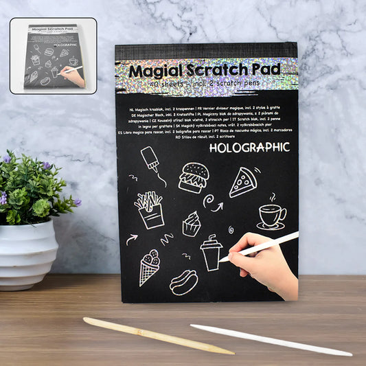 Happyclick Magical Scratch Art Book For Gifts Girls & Boys (40 Sheet) - HappyClick