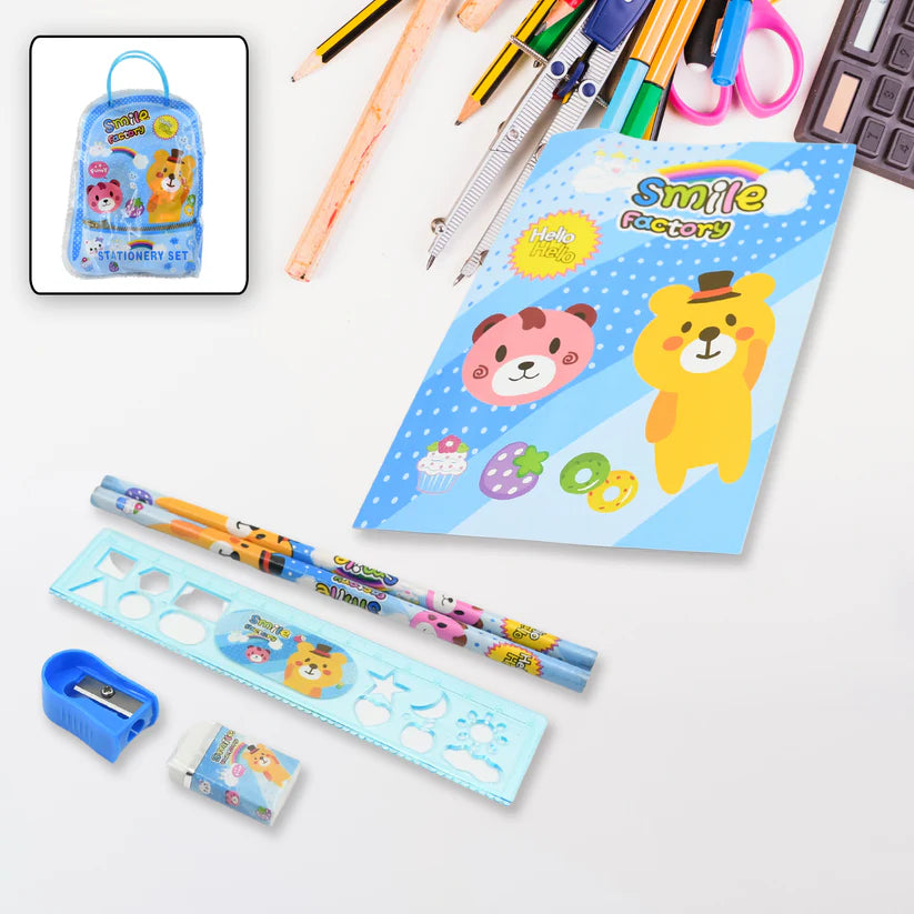 Happyclick Stationery Kit for Kids - Stationery Set (6 Pcs Set / Mix Design) - HappyClick