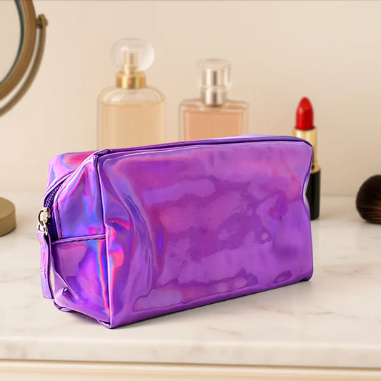 Happyclick Holographic Shiny Waterproof Travel Cosmetic Pouch (1 Pc)