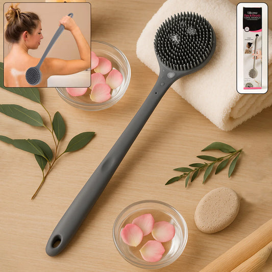 Happyclick Silicone Back Scrubber Brush with Long Handle (1 Pc) - HappyClick