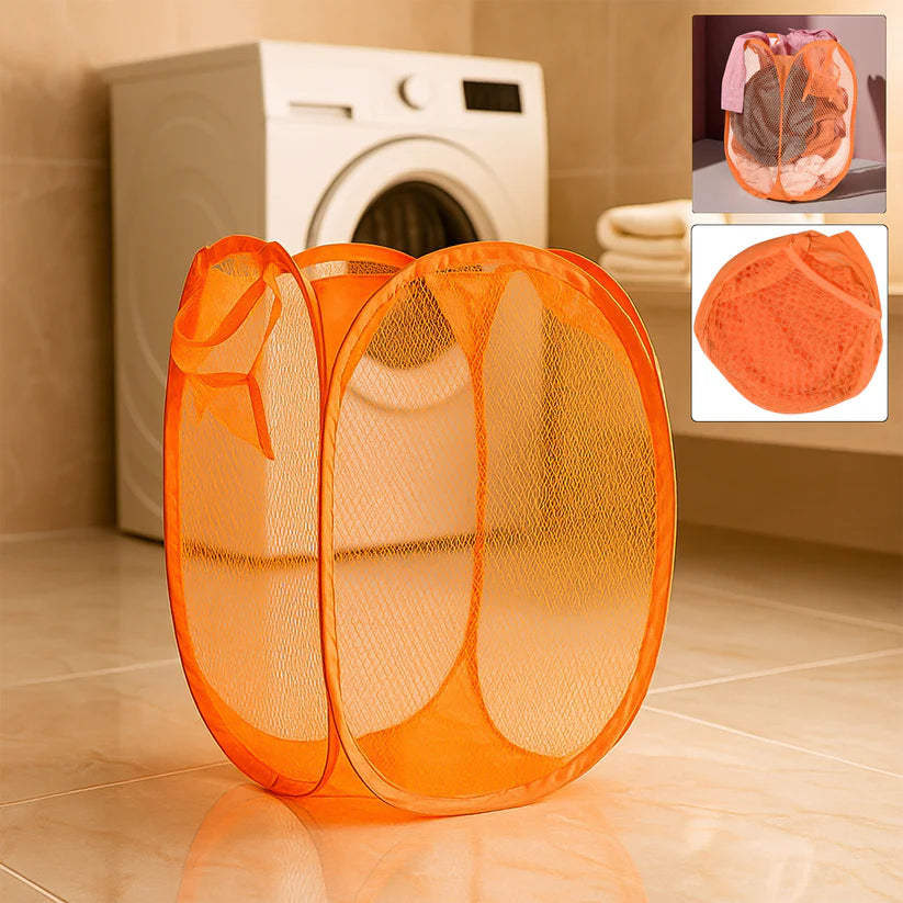 Happyclick Foldable Pop-Up Mesh Laundry Basket Hamper (1 Pc) - HappyClick