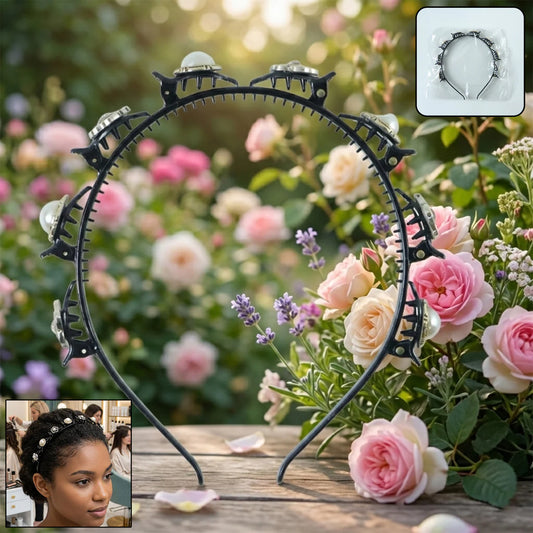 Happyclick Stylish Fancy Pearl Design Hair Headband (1 Pc)