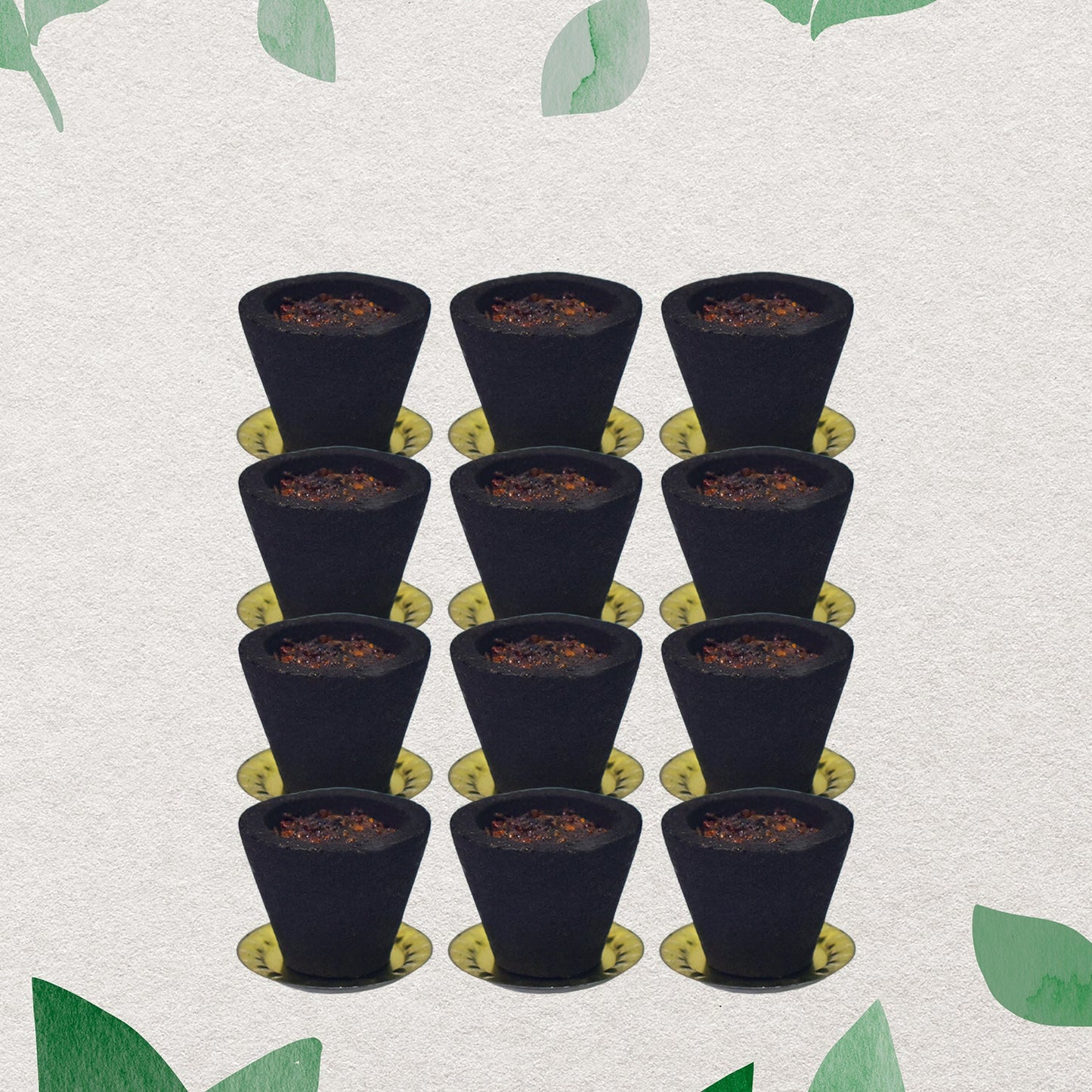 Complete set of Gugal Sambrani Havan cups with a complimentary burning holder.