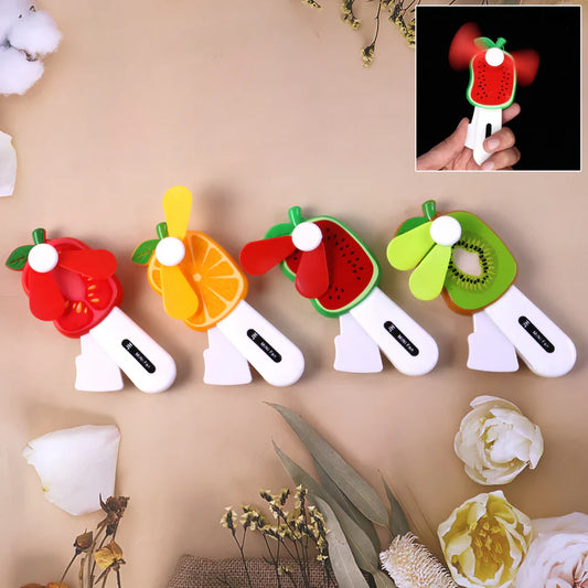 Happyclick Mini Hand Pressure Fruit-Shaped Fan for Kids (1 Pc / Mix Design) - HappyClick