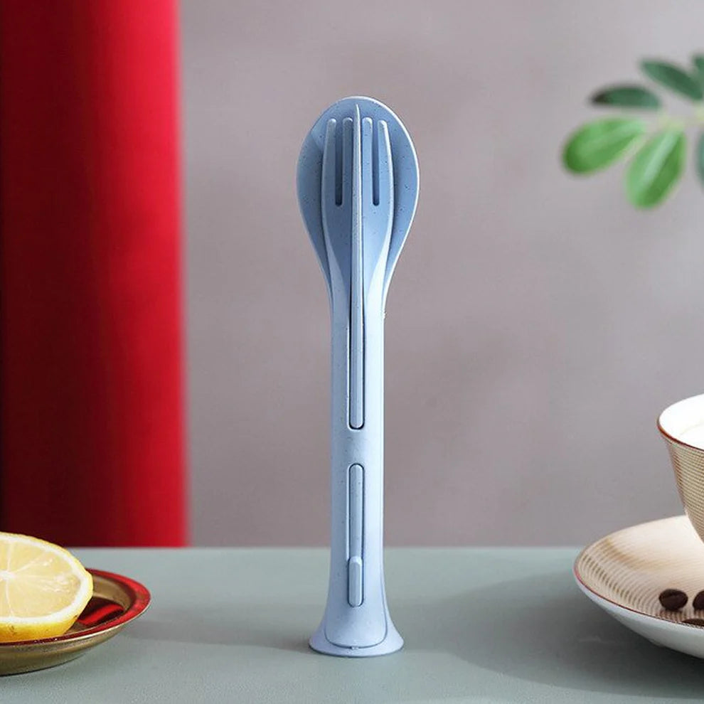 Happyclick 3 in 1 Reusable Spoon, Knife Forks Tableware, Spoon (3 Pcs Set) - HappyClick