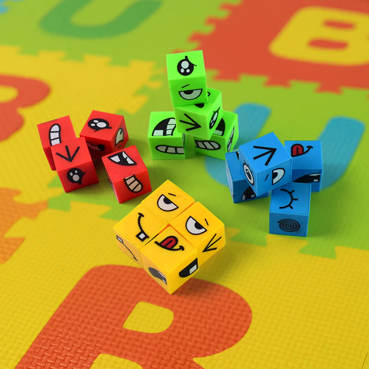 Happyclick Educational Face Expression Changing Puzzle Cube Toy Set - HappyClick