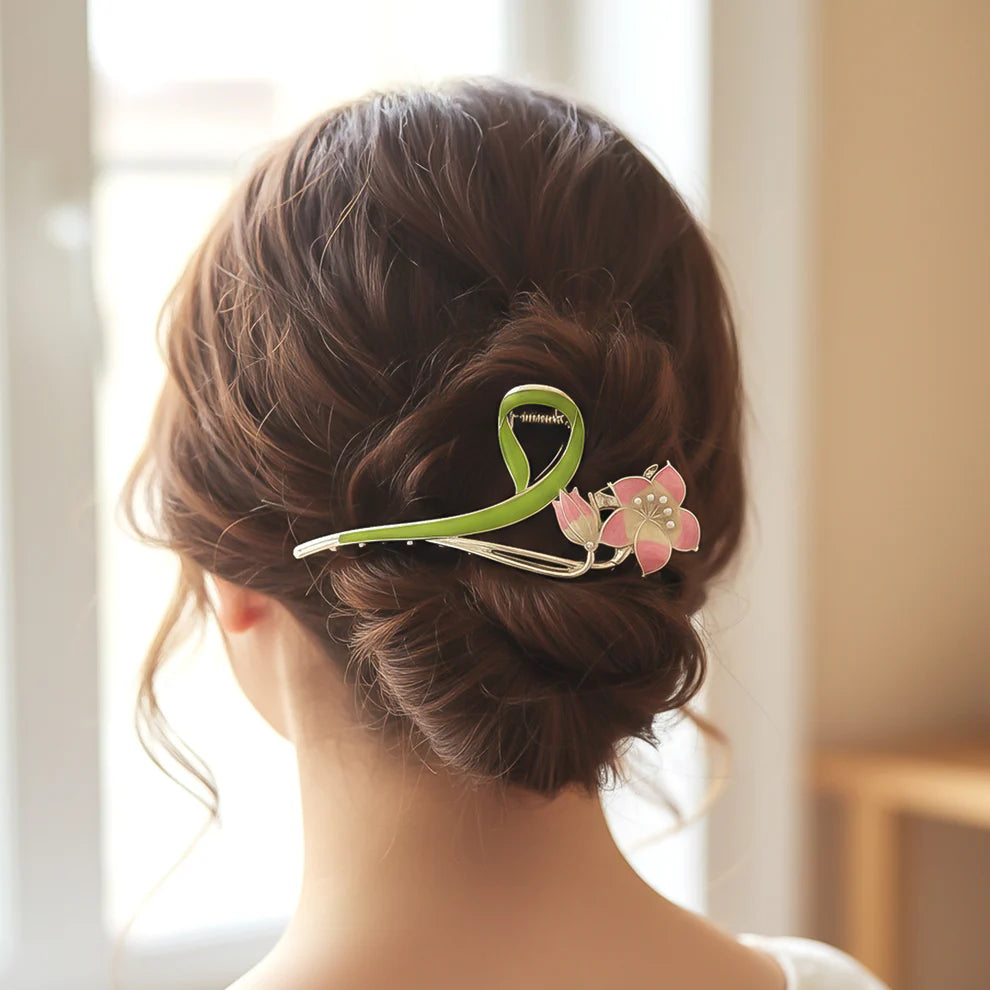 Happyclick Elegant Floral Decorative Hair Claw Clip (1 Pc) - HappyClick