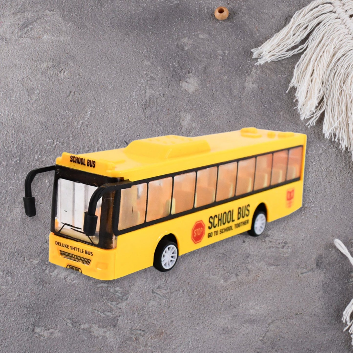 Urban style yellow mini bus toy suitable for collectors and kids