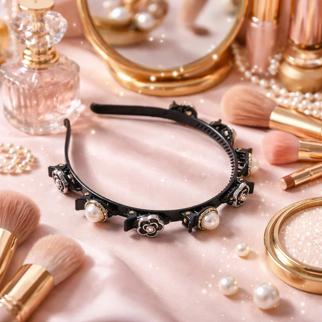 Happyclick Stylish Fancy Pearl Design Hair Headband (1 Pc)