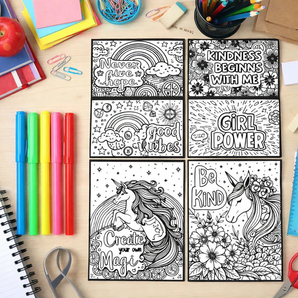 Happyclick Creative Kids Colouring & Activity Poster Set (11 Pc) - HappyClick