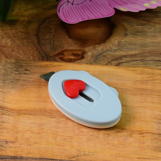 Happyclick Mini Utility Cutter / Knife with Heart-Shaped Safety Lock (1 Pc) - HappyClick