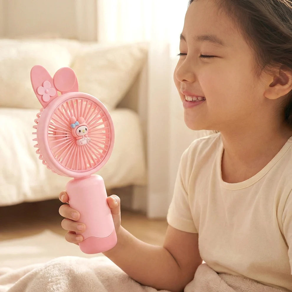 Happyclick Cute Cartoon Design Rechargeable Mini Handheld Fan (1 Pc) - HappyClick