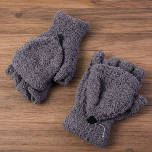 Happyclicki Winter Fingerless Gloves – Soft Warm Hand Protection for Men & Women