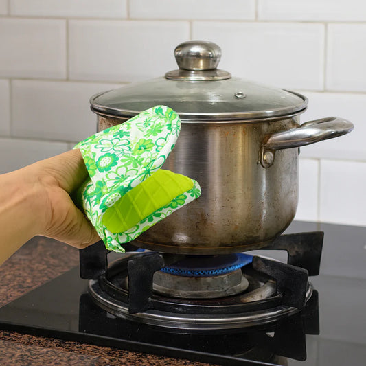 Happyclick Premium Heat-Resistant Kitchen Cooking Hand Glove with Silicone Grip (1 Pc) - HappyClick