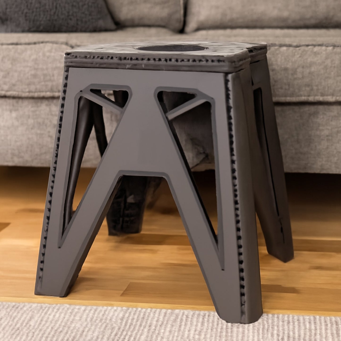 Supermom 18 inch folding stool providing secure and portable seating
