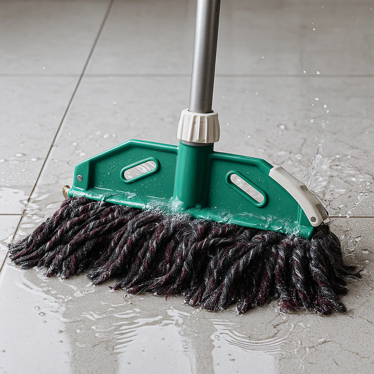 Happyclick Premium Cotton Yarn Floor Cleaning Mop with Long Handle (1 Pc) - HappyClick