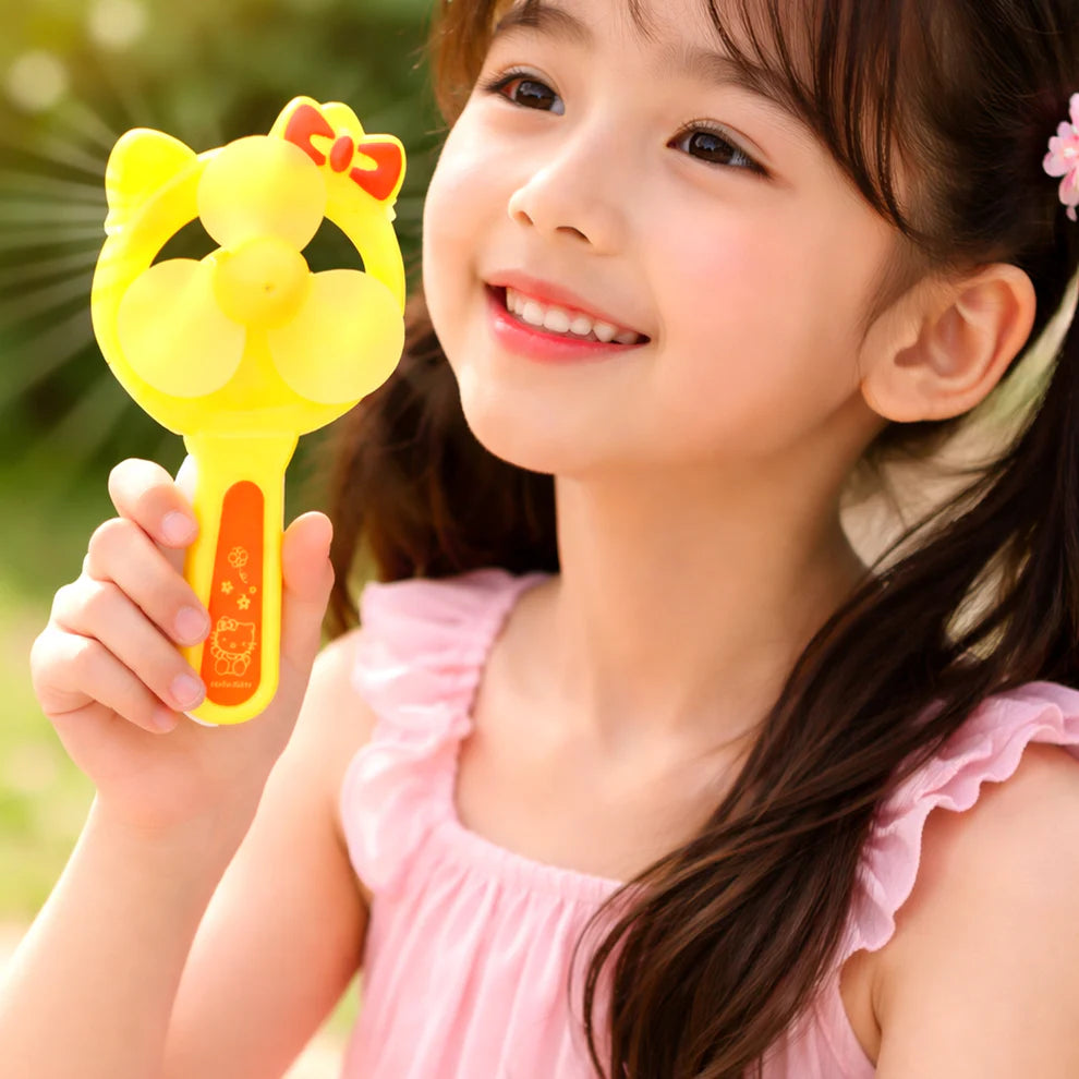 Happyclick Hand Press Mini Portable Cartoon Fan Toy (1 PC, Mix Color & Design) - HappyClick