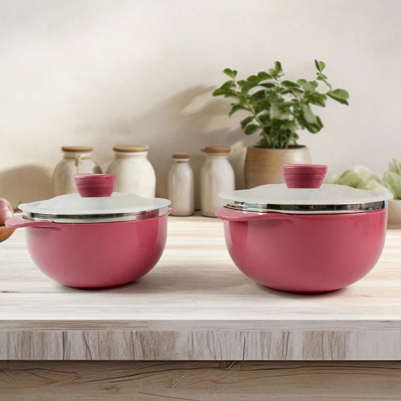 Happyclick Apex Premium Plastic Serving Bowl Set with Lids (2 Pc) - HappyClick
