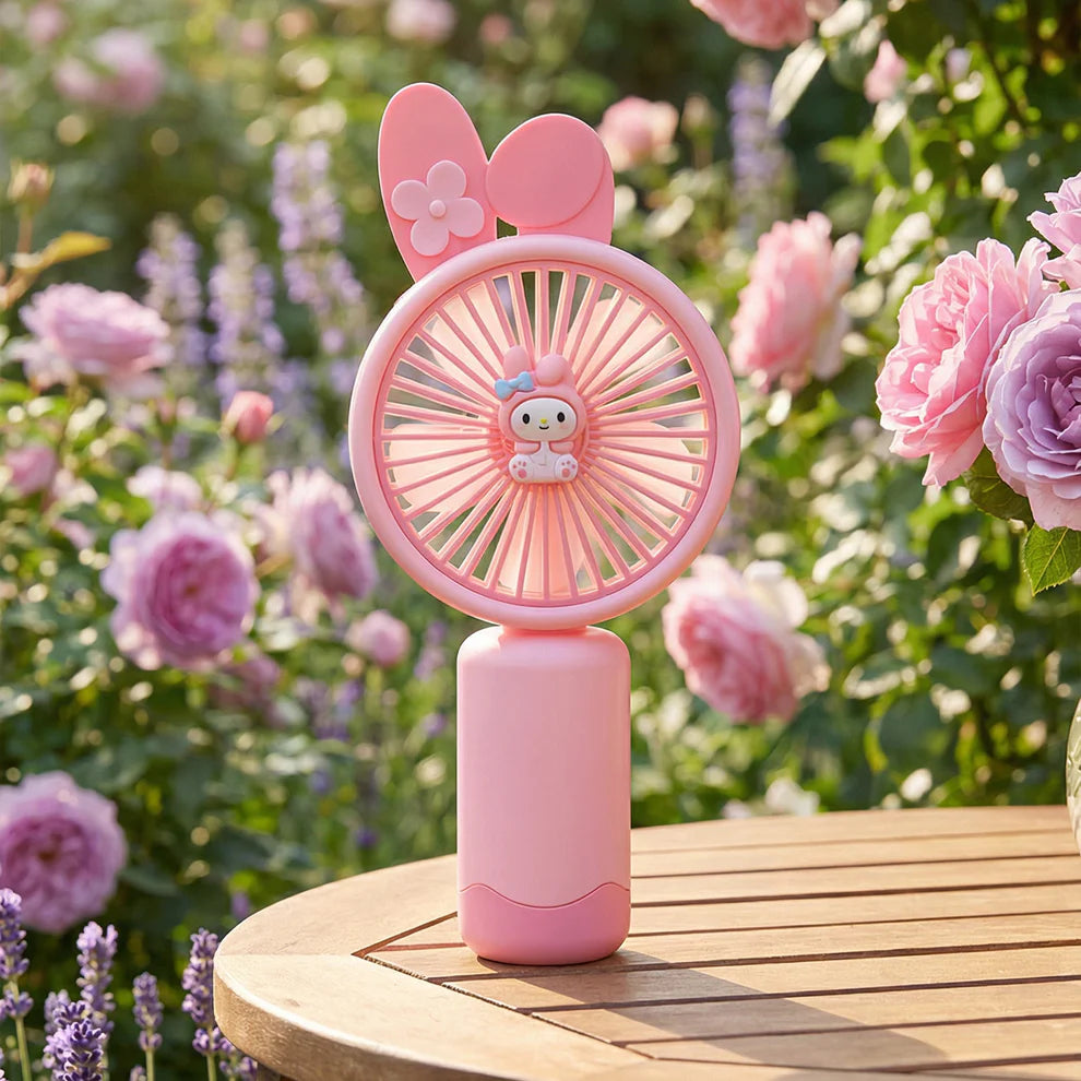 Happyclick Cute Cartoon Design Rechargeable Mini Handheld Fan (1 Pc) - HappyClick