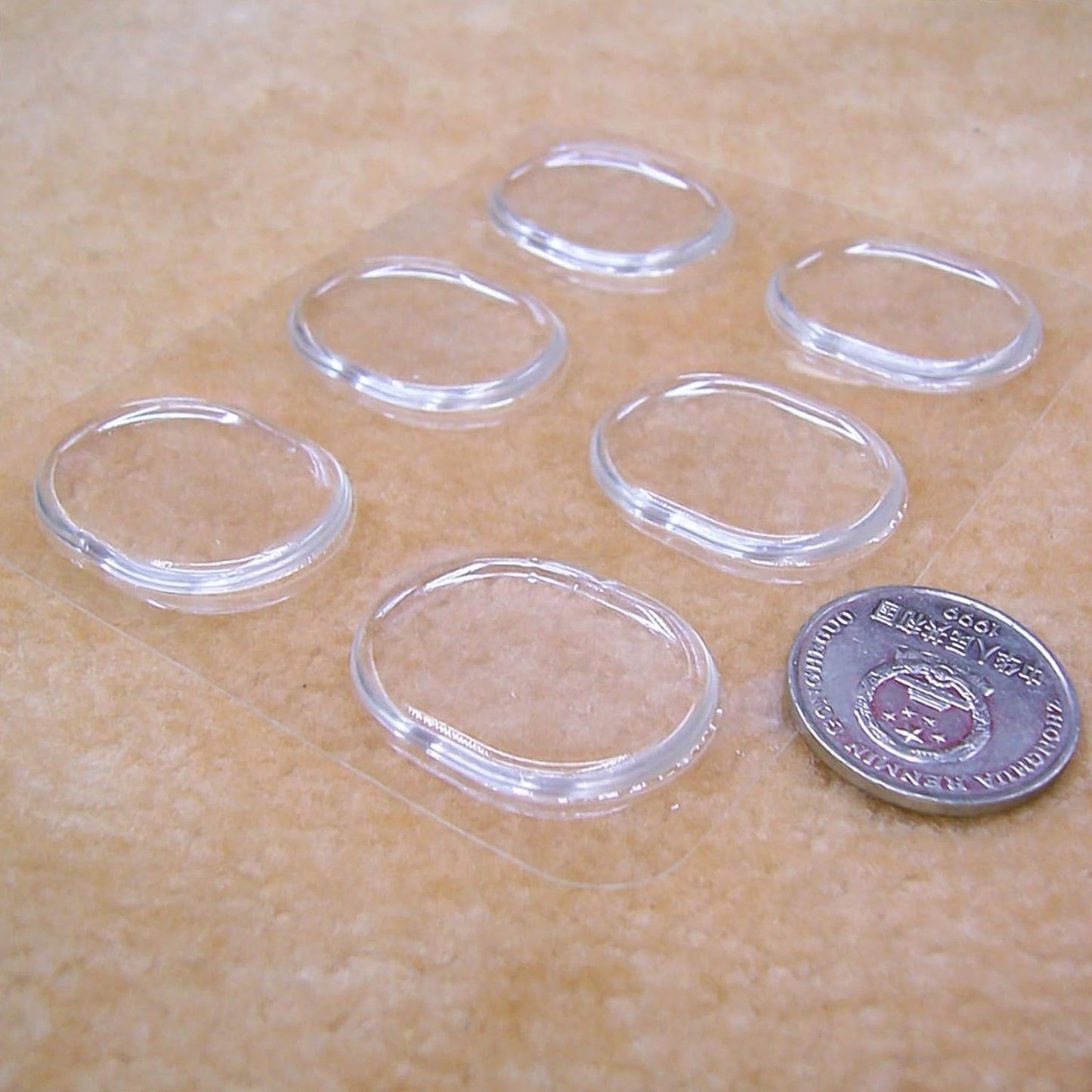 Close-up of cushion silicone insoles heel pads providing shock absorption