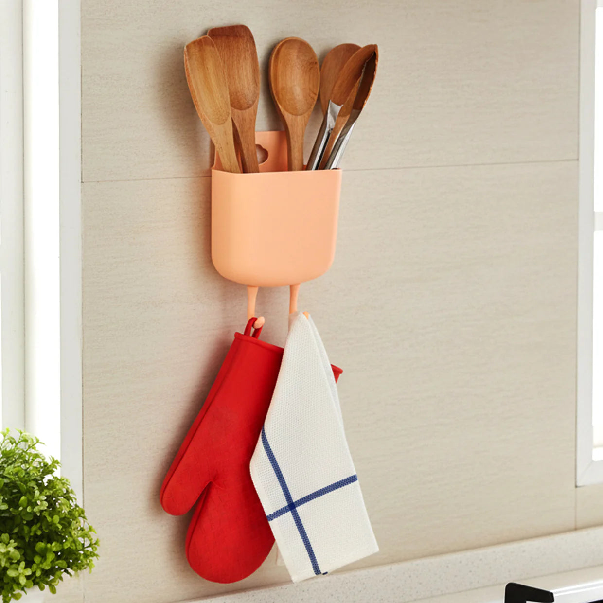 Happyclick Multi-Purpose Plastic Wall Mounted Mobile Charging Holder (1 Pc) - HappyClick