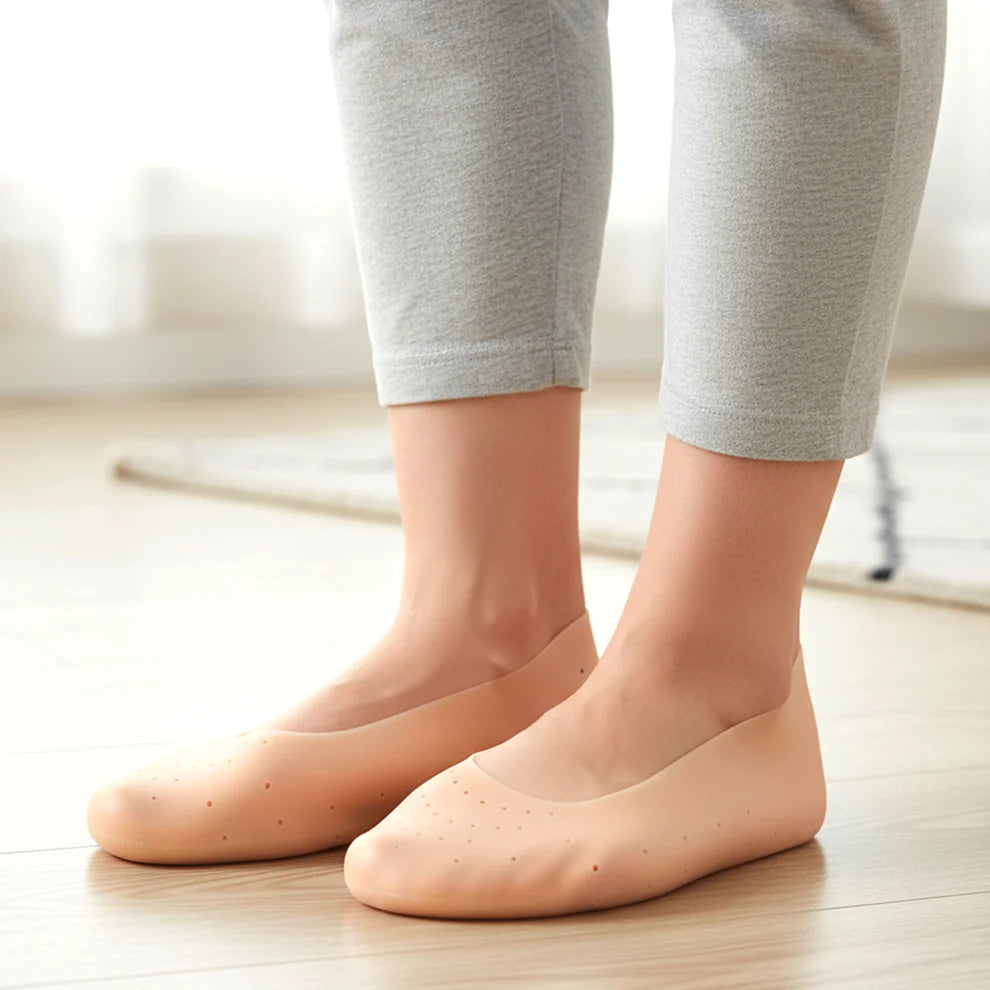 Happyclick Silicone Heel Protector Socks – Anti Crack Foot Care Socks (1 Pair) - HappyClick