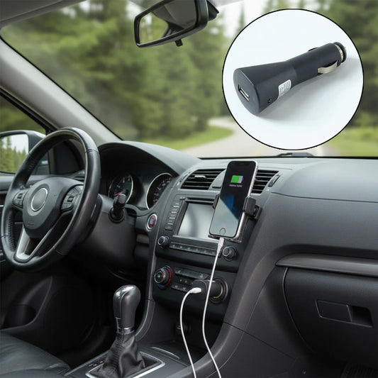 Happyclick 12V Single USB Car Charger Adapter for Mobile Charging (1 Pc) - HappyClick