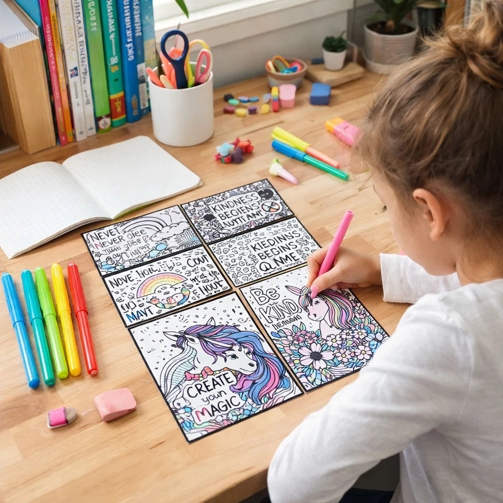 Happyclick Creative Kids Colouring & Activity Poster Set (11 Pc) - HappyClick