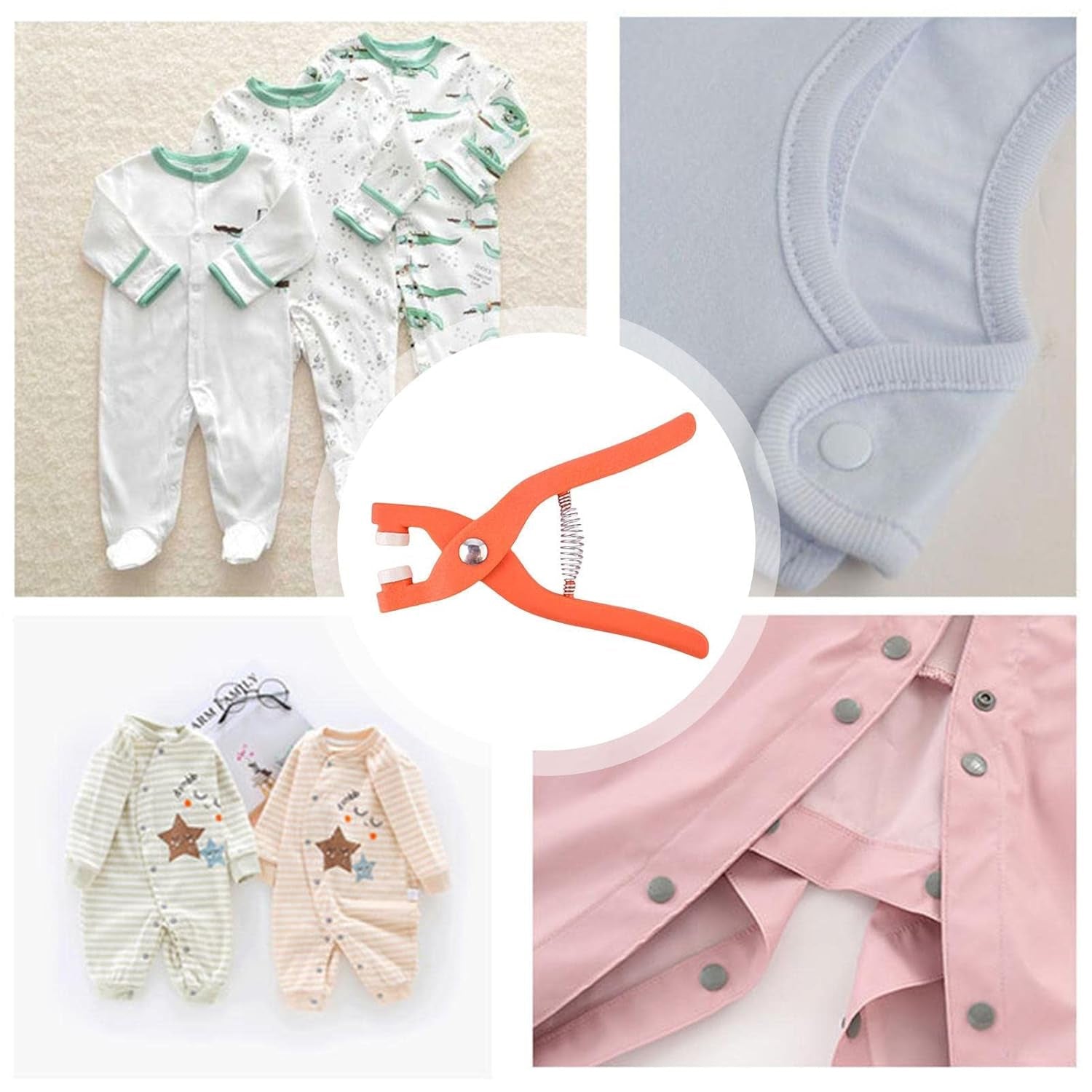 Durable metal and ABS eyelet pliers, ideal for various sewing and crafting projects.