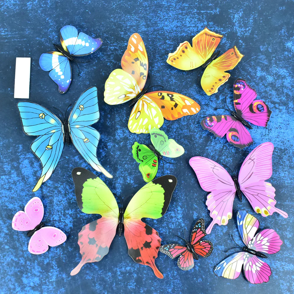 Happyclick Decorative Colorful Butterfly Wall Stickers (12 Pc / Set)